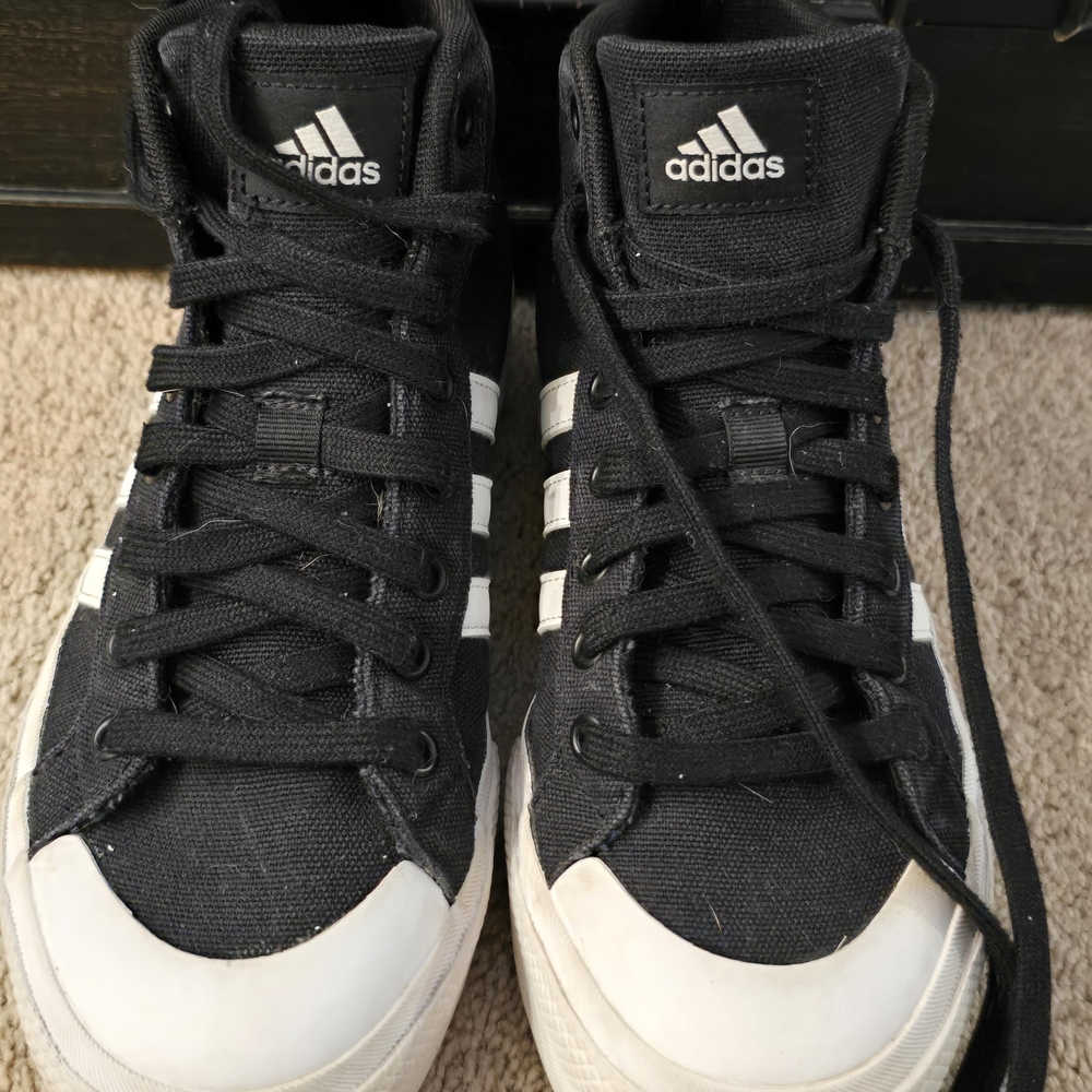 Adidas Black and White Athletic Shoes